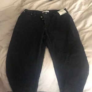 Black, Ambercrombie “The Dad” high rise jeans, size 12/31 short